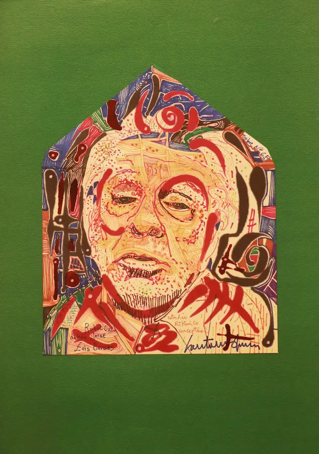 Dibujo – Borges sobre
